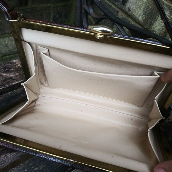 Vintage scort Reptile skin bag from 1940's and 50' - Picture 6 of 8